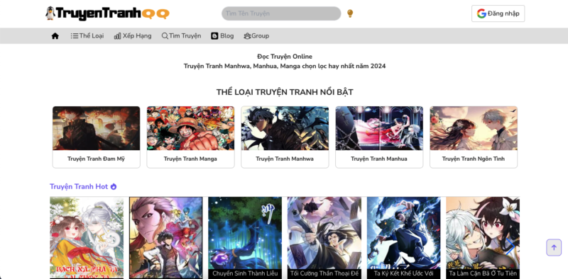 Website TruyenTranhQQ.com: Nơi hội tụ của những tâm hồn yêu truyện tranh